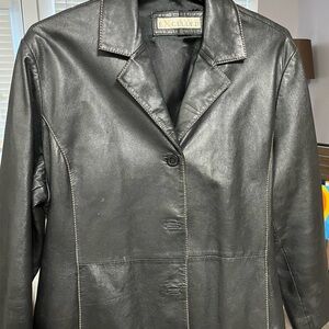 Women's Black Leather Jacket!